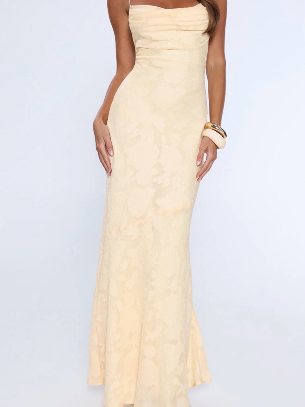 Bridge to Wonderland Maxi Dress Lemon NWT